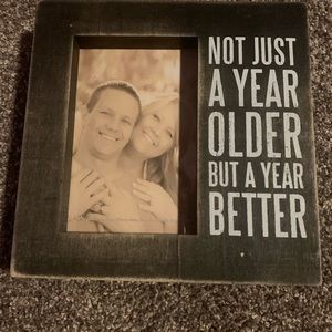 Birthday Anniversary Wooden Picture Frame chevron black white Designs